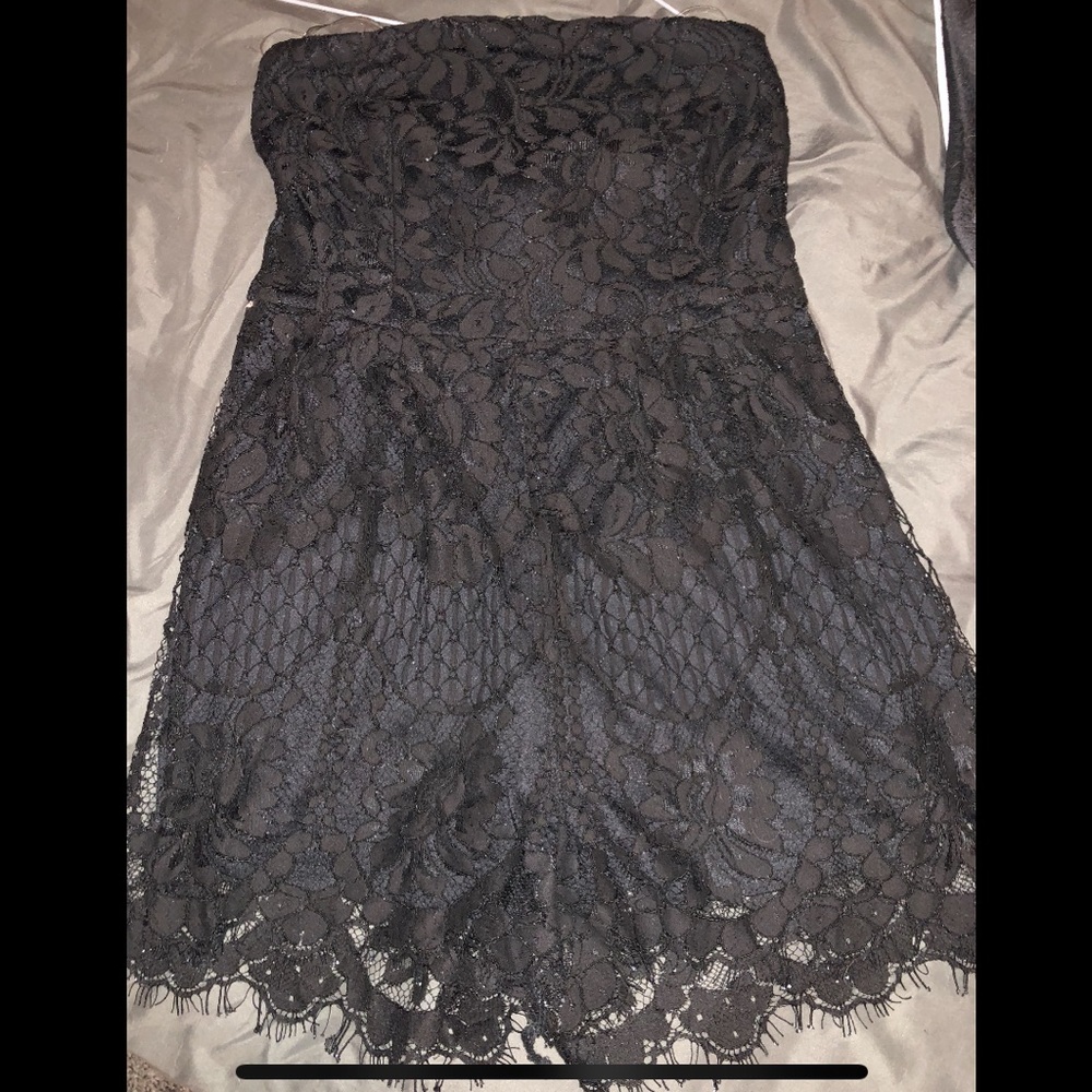 Lace Strapless Romper